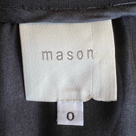 NOT FOR SALE 💔MICHELLE MASON Sheer Silk Organza Mesh Bomber Zip-Up Jacket Black - Picture 6 of 15